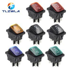 LED 장착 헤비 듀티 밀폐형 방수 자동 보트 마린 로커 스위치 온 오프 ON-OFF-0N 46 핀 KCD2 2 15A 20A 250
