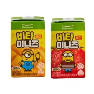 풀무원 비타미니즈 어린이음료 비타민주스 딸기맛 12개 망고맛 12개 140ml 총 24개