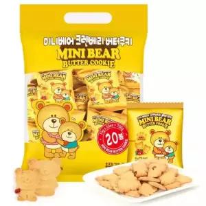 테온셀 미니 베어 크렌베리 버터 쿠키 700g 스낵 과자 아이들 간식 버터쿠키 사무실간식 개별포장 대용량