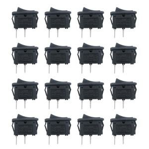 510pcs KCD1-101 AC 6A 250V 2 핀 ONOFF IO SPST 스냅인 미니 소형 블랙 버튼 보트 로커 스위치 15x21MM