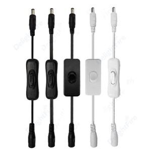 LED 스트립 스피커 호환용 익스텐션 코드 커넥터 12V DC 전원 케이블 스위치 온 오프 5.5 2.1mm 어댑터 암