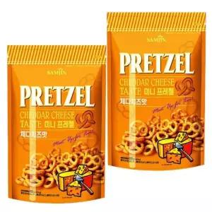 테온셀 삼진 프레첼 체다치즈 800g 2개 안주 대용량 간식 A