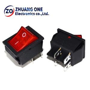 5pcs KCD4-201 로커 스위치 ON-OFF 2 4 핀 대형 전류 16A250V 전기 장비 빛