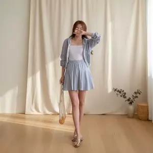 [옷자락]여성 허리밴드 플레어 테리 치마바지 팬츠 스커트_P423267370