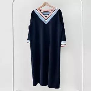 [옷자락] 여성 파스텔톤 브이넥 롱원피스 빅사이즈 등원복