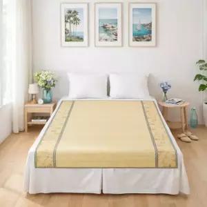 부드럽고 고급스러운 날개세석  대나무매트 100x190cm/여름거실매트 대자리매트 침대쿨매트 냉감매트