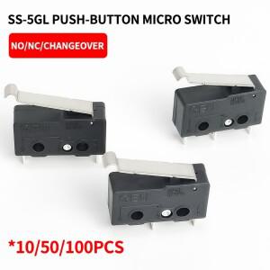 1050100PCS SS-5Gl NONC전환 초소형 마이크로 스위치 2단자 사전 유선 3단자 리미트
