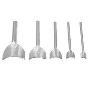 DGOL 5사이즈 가죽 아치 커브 커터 공예 스트랩 벨트 DIY 아크 평평한 끝 모서리 도금 커팅 펀치 도구 키트