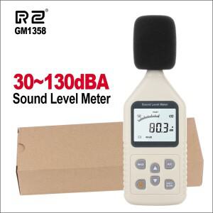 RZ 디지털 사운드 레벨 미터 소음 테스터 데시벨 LCD AC FAST SLOW DB 스크린 GM1358 30-130dB