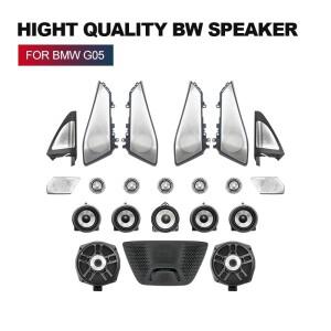 자동차 앞뒤 도어  트위터 야광 조명 트림 서브우퍼 오디오 스피커 호환 혼 LED 커버 BMW 호환 X5 G05 X7용