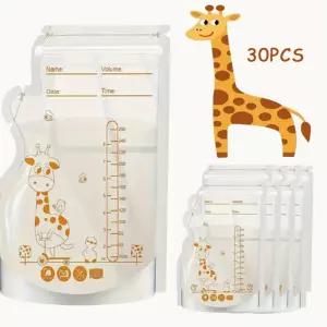 30/60 팩 250ml BPA 프리 우유 보관 가방 간편한 수유를 위한 안전한 및 이유식 냉동고