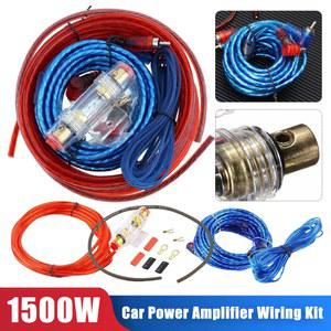 호환 1500W 차량용 서브우퍼 케이블 8GA RCA 전원 케이블 60A 퓨즈 홀더 카오디오 라인 18GA 자동차 개조용 자동차 부품