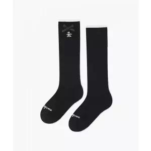 MUNSINGWEAR 여성 베이직 리본 니삭스 블랙(MQ322LSO71)