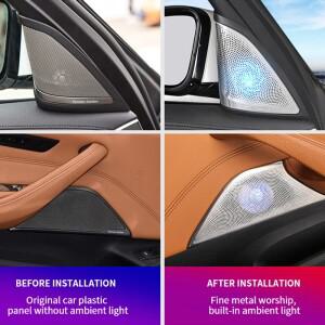문짝 미드 트위터 LED 라이트 커버 무손실 음질 HiFi 음악 스테레오 스피커 호환 빛나는 BMW 호환 G30 5 시