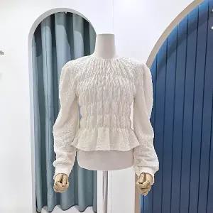 [리펜스튜디오]스모크밴딩 볼륨 블라우스 SG10BL511