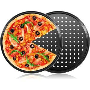 오븐에 1PCS 피자 구멍이있는 라운드 오븐 베이킹에 28CM 트레이 철강 액세서리 주방 도구