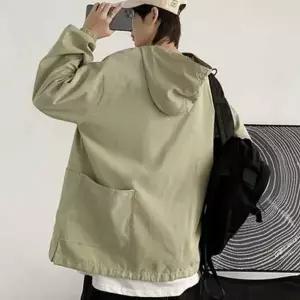 오버핏 긴팔 아노락 하프집업 후드 티 바람막이 캐주얼 남성