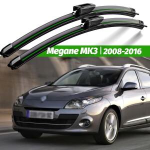 Renault Megane 3 MK3 용 와이퍼 LHD 전면 블레이드 2008- 2009 앞 유리 윈드 스크린 창 24 