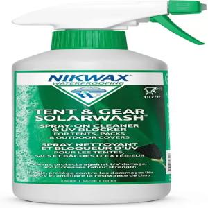 Nikwax 텐트 및 기어 솔라워시 청소 방수 자외선 차단제 유지보수 아웃도어 레인 플라이 캔버스 커버