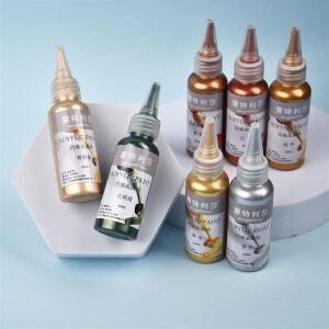 방수 아크릴 페인트 금속 안료 DIY 에폭시 송진 공예 착색 홈 페인팅 그래피티 장식 60ml