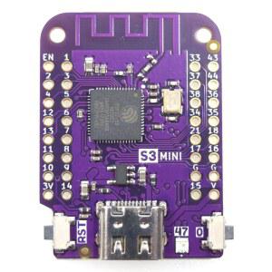호환 S3 Mini V1 0 0 - LOLIN WIFI 블루투스 IOT 보드 기반 ESP32-S3FH4R2 ESP32-S3 4MB 플래시 2MB PSRAM 마이크로파이썬 호환