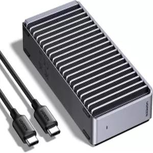 알루미늄 양면 핀 방열 기능이 있는 UGREEN 40Gbps M.2 NVMe 인클로저 Thunderbolt 4/3/USB4/3.2/2.0 M1 M2