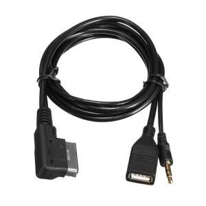 호환 AUX 오디오 케이블 음악 MDI MMI 인터페이스 USB 충전기, Audi A6L A8L Q7 A3 A4L A5 A1 S5 Q5, 인터페이스 필요, 3 5mm