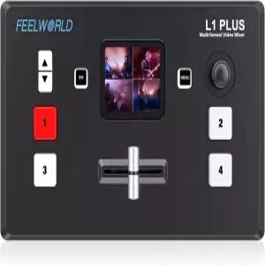 필월드 HDMI 비디오 스위처 터치 스크린 멀티 카메라 믹서 4 x 입력 PTZ 컨트롤 USB3.0 고속 스트리밍 L1