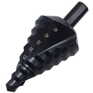 10-45mm 스텝 드릴 비트 HSS 코발트 스텝 스텝 질소 나선형 스텝 콘 금속 커터 금속 콘 삼각형 생크 홀 드릴 도구
