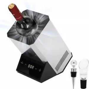 전기 와인 칠러 싱글 병 - 24시간 스리스 휴대용 스테인리스 스틸 쿨러 750ml 와인/샴페인 주방/바/RV용