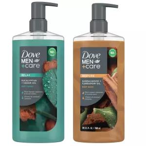 샤워 중 피부를 재건하는 DOVE 남성 케어 바디 워시 유칼립투스 시더 오일 샌달우드 카다멈