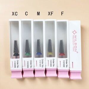 슈퍼 6.0mm 5 in 1 크로스 컷 카바이드 네일 드릴 비트 세트 아크릴 네일 도구 용 젤 네일 드릴 비트를 신속하게 제거
