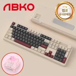 앱코 AF108PRO ABKO x SOAI 콜라보 3모드 기계식 키보드 와인그레이 소복눈축