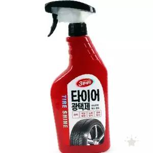 차량 타이어 광택 코팅제 650ml 스프레이 분사형 빨강 용기 세차 관리 휠