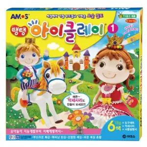 어린이 유치원 단체 선물 아이 클레이 악세서리 만들기 키트 18g 6색 세트 미술 재료 유아 컬러 점토 놀이