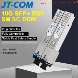 10G SC SFP 모듈 BIDI 광섬유 트랜시버 1270nm/1330nm 10KM-60KM 단일 시스코 미크로틱 스위치와 호환 가능