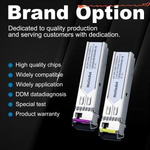 시스코 스위치용 BIDI SFP 모듈 80km 기가비트 광섬유 LC 단일 심플렉스 트랜시버 1.25Gb 1490nm