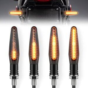 리브티 슈퍼 브라이트 4PCS 12V 방향 앰버 흐르는 오토바이 지시등 표시등 LED