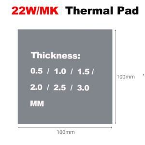 그래픽카드써멀패드 22WMK 5MM 0MM 열전도 실리콘 패드 쿨링 그리스 카드 100X100MM CPUGPU