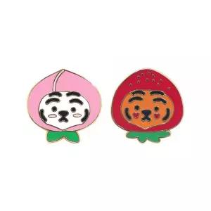 무직타이거 뚱랑이 배지 브로치 선물 복숭아 딸기 택1 MNS