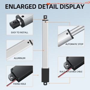 미니 텔레스코픽 리니어 액추에이터 소형 마이크로 6V/12V/24VDC 전기 왕복 리프팅 스트로크 길이 300mm