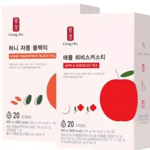 공차 허니자몽블랙티 20개+애플 히비스커스티 20개