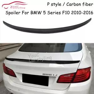 BMW 호환 F10 5시리즈 4도어 세단 520i 528i 530i 535i M5 2010- 트렁크 부트 립용 F10 P 리얼 카본 파이버