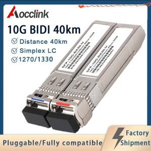 Cisco Mikrotik 스위치용 SFP+10G BIDI 40km TxRx1270nm1330nm 단일 광섬유 양방향 LC 트랜시버 모듈 DDM