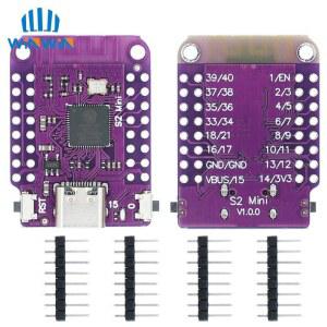 호환 ESP32 S2 Mini V1 0 0 - LOLIN WIFI IOT 보드 기반 ESP32-S2FN4R2 ESP32-S2 4MB 플래시 2MB PSRAM MicroPython Arduino 호환