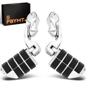 PBYMT 하이웨이 페그 숏 앵글 304 스테인리스 스틸 풋페그 풋레스트 핏 할리 데이비슨 투어링 스트릴 가이드 크롬과 호환되는 1인치 및 1.25인치25/32mm 크래시 바 제공