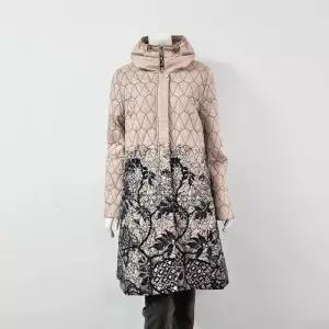 포라리 나염 퀄팅 롱 코트 LA49031
