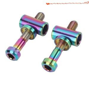 2개입 RISK 자전거 시트포스트 나사 티타늄 합금 M5x30mm 밸런스 튜브 고정 다채로운 색상