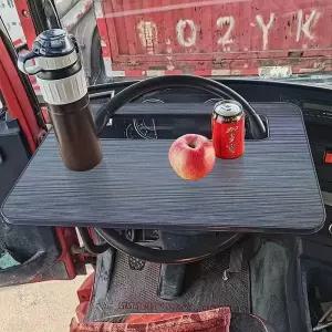 운전석 테이블 화물차 식판 트레이 식탁 받침대 선반 간이 밥상 블랙(60-40cm)