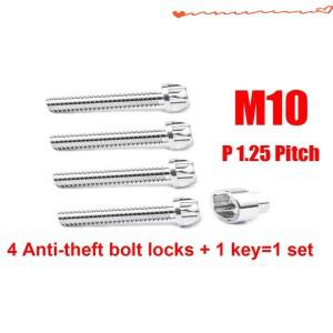 볼트 보안 도난 방지 나사 M10 P1.25 30mm 피치 스테인레스 스틸 산악 자전거 차양 자동차 액세서리 조명